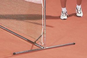 Słupki do tenisa dla dzieci, wolnostojące 0,70 × 3 m
