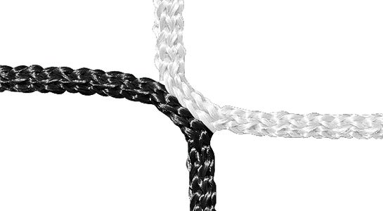 Knoten, PP 4 mm, schwarz/weiß, Detailbild