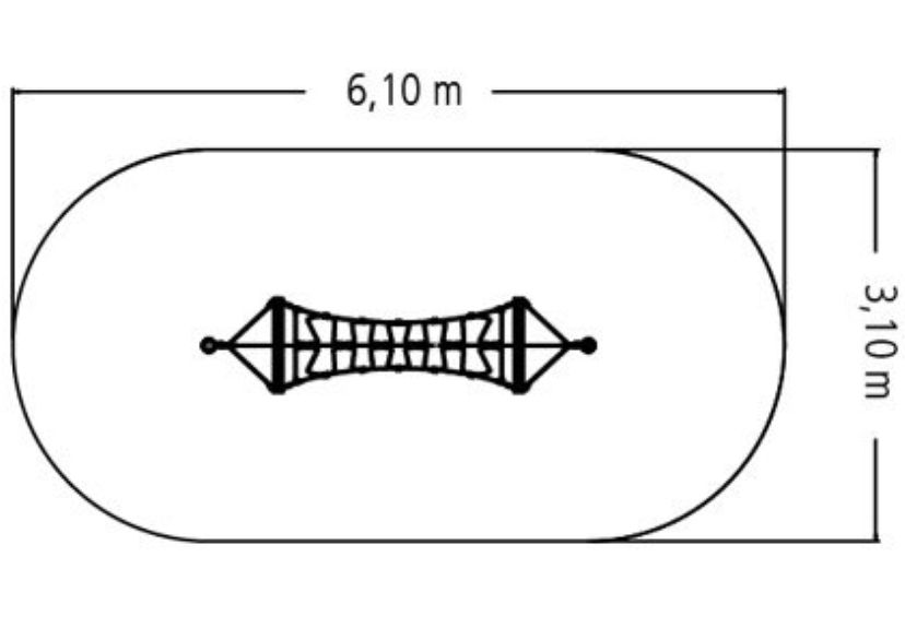 Most z pętlami, do słupów stalowych, z serii Fun 2010