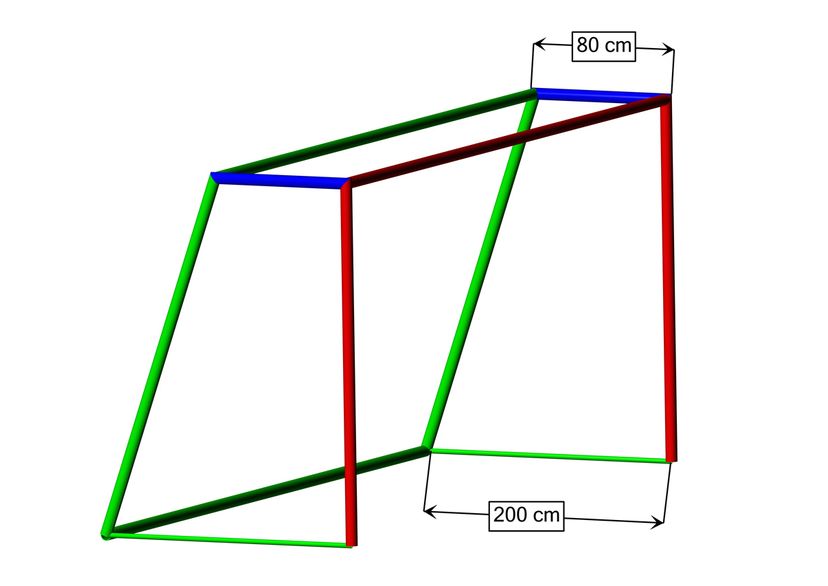 Głębokość siatki na bramki do piłki nożnej