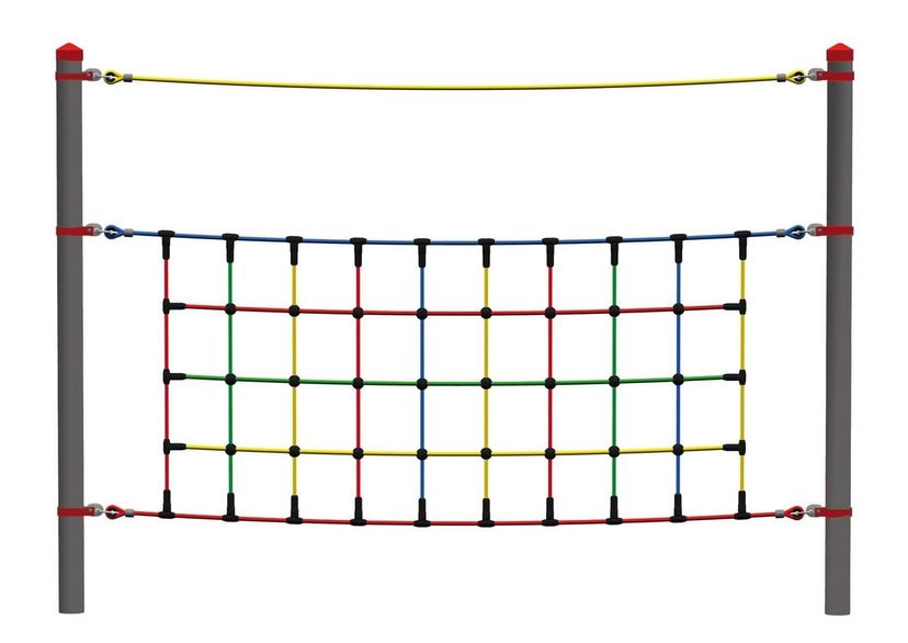 Siatka wspinaczkowa, do słupów stalowych, na tor przeszkód