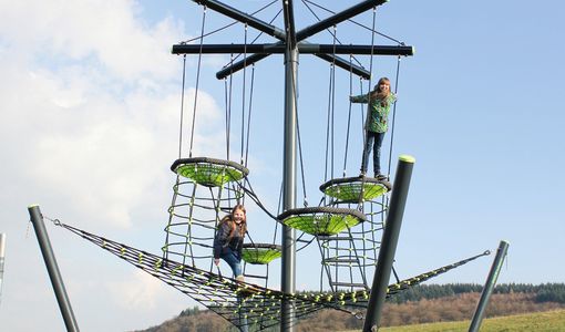 Plac zabaw, drzewo wspinaczkowe - bocianie gniazdo „Laola”