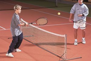 Siatka tenisowa dla dzieci z tkaniny polietylenowej, 0,70 × 3 m